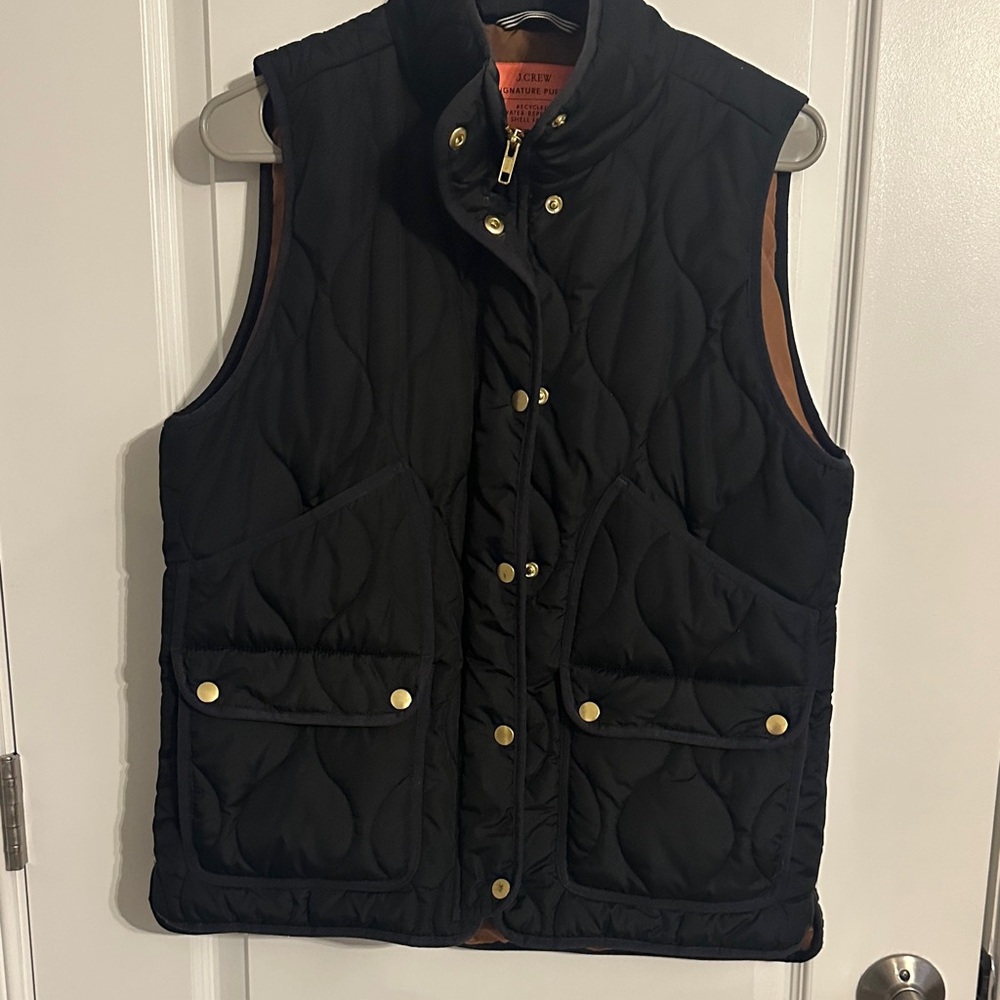 J. Crew Black Quilted Vest - Picture 3 of 3